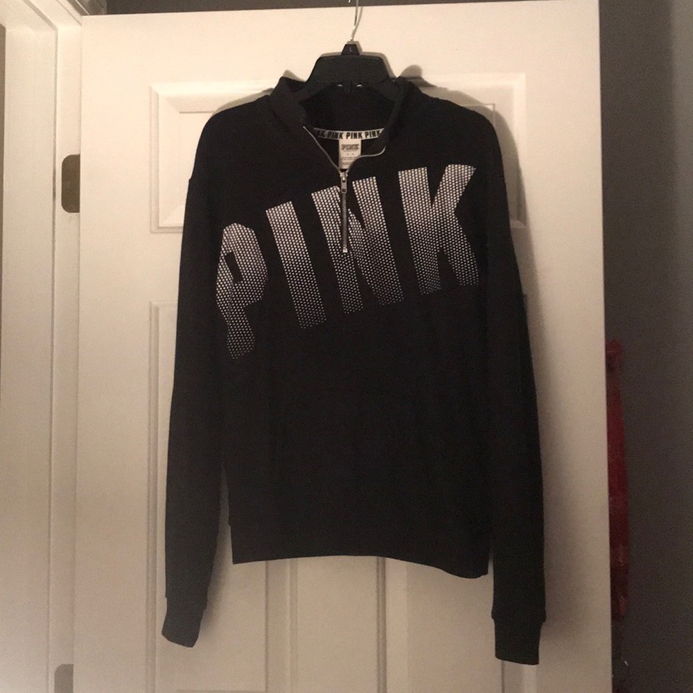 “Pink” 1/4 zip sweatshirt